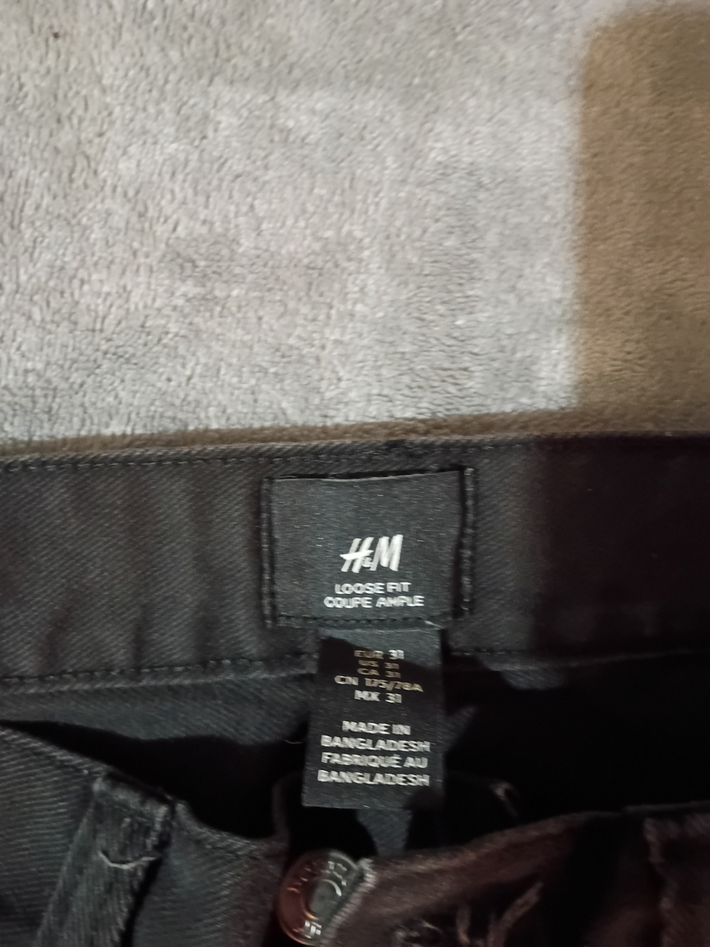 H&M Men's Loose Fit Black Jeans
